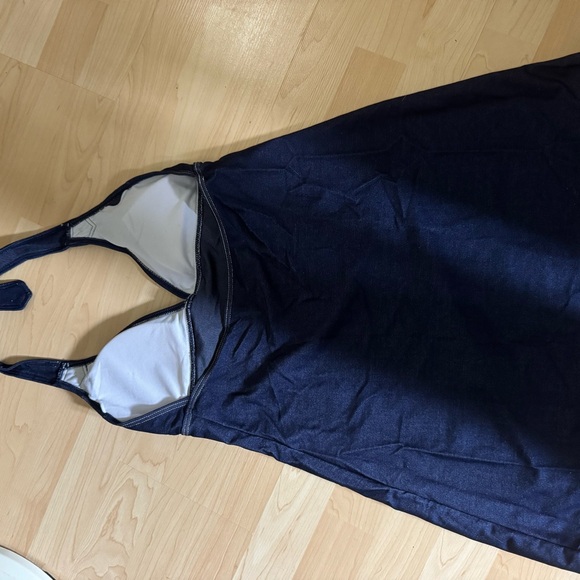 Point Zero Navy Halter Chemise - Picture 2 of 4